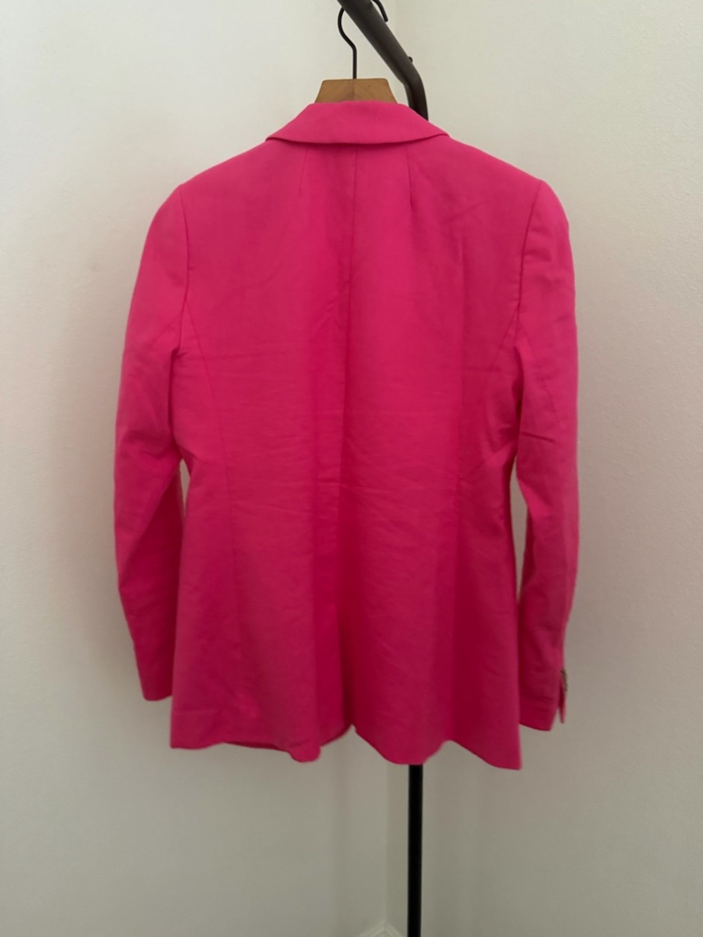 J. Crew Bright Pink Single-Button Blazer linen blend - Picture 7 of 7